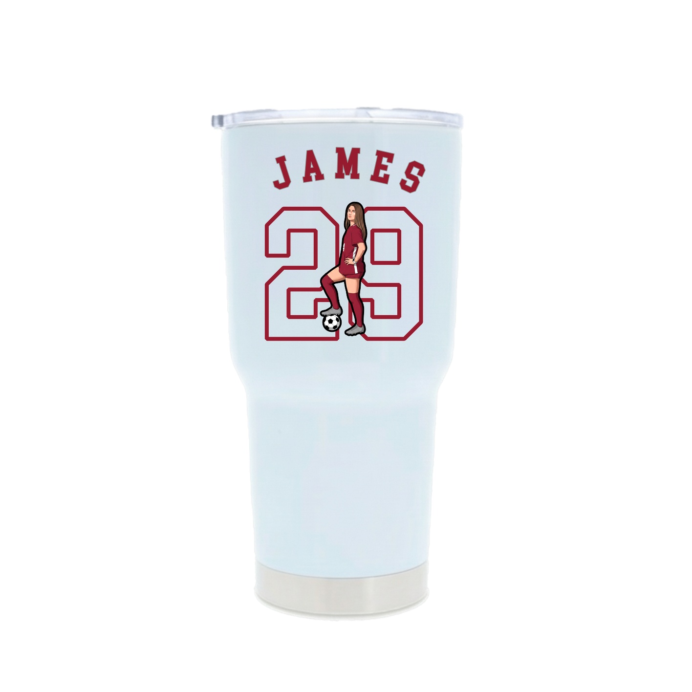30oz Stainless Steel Tumbler — Shirsey Arch in White