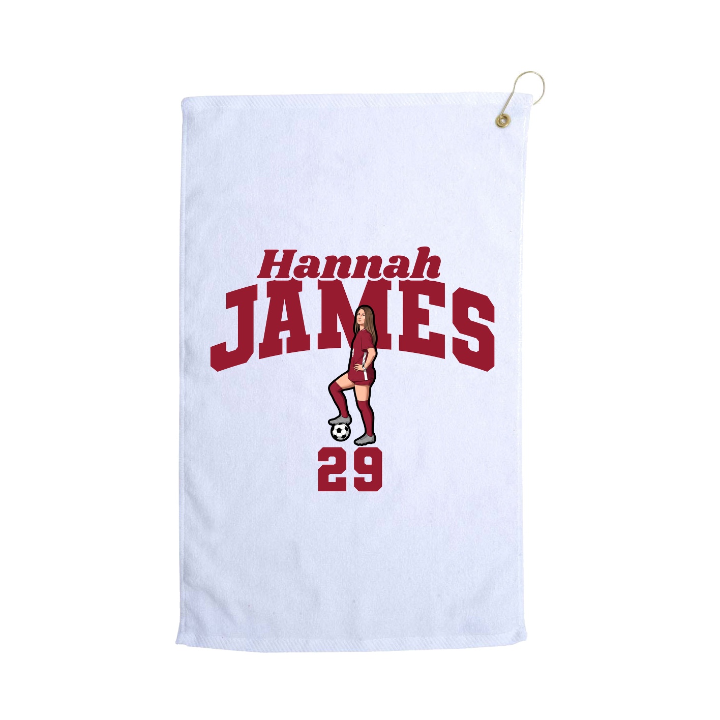 Golf Towel — Signature Arch in White
