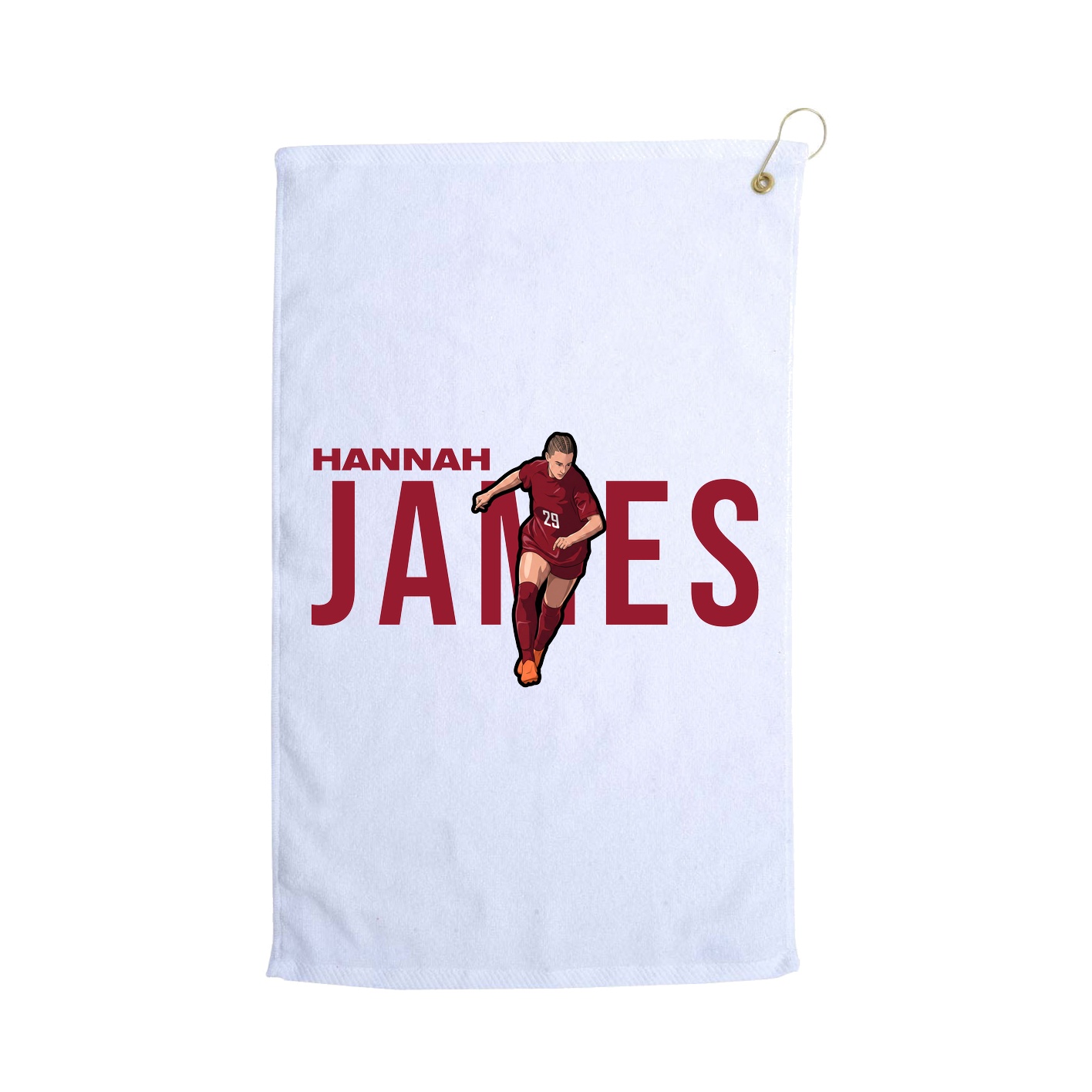 Golf Towel — Player Name in White