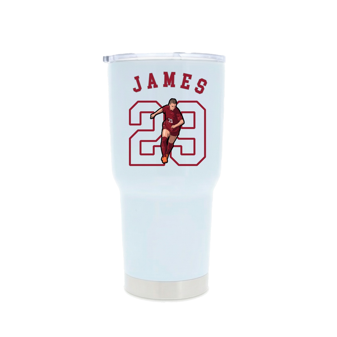 30oz Stainless Steel Tumbler — Shirsey Arch in White