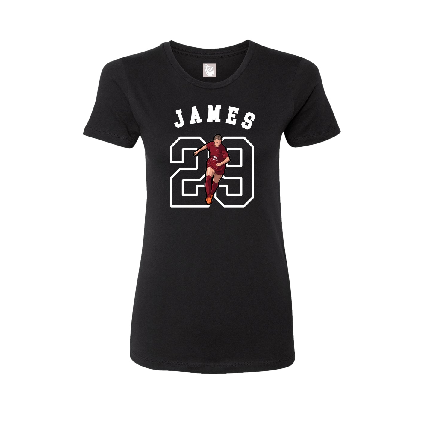 Fitted Women's Tee — Shirsey Arch in Black