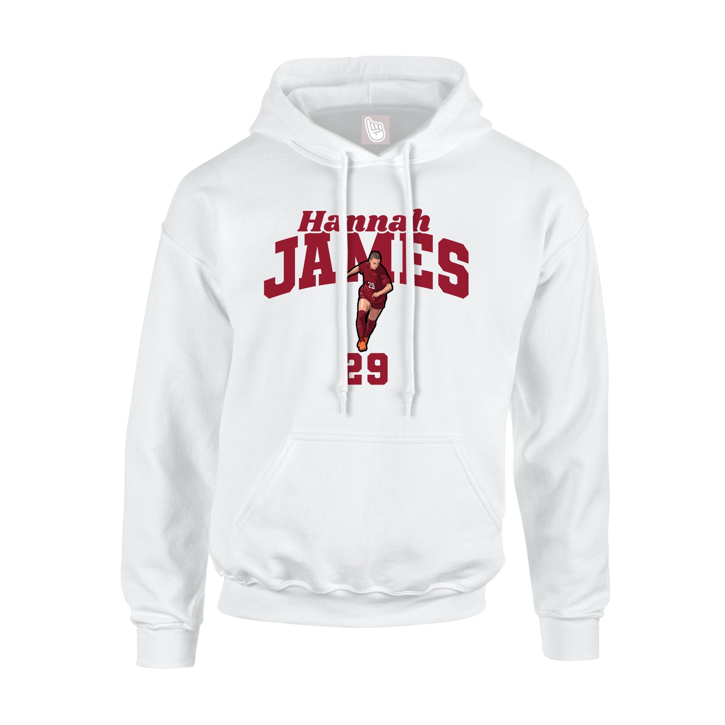 Youth Hoodie — Signature Arch in White