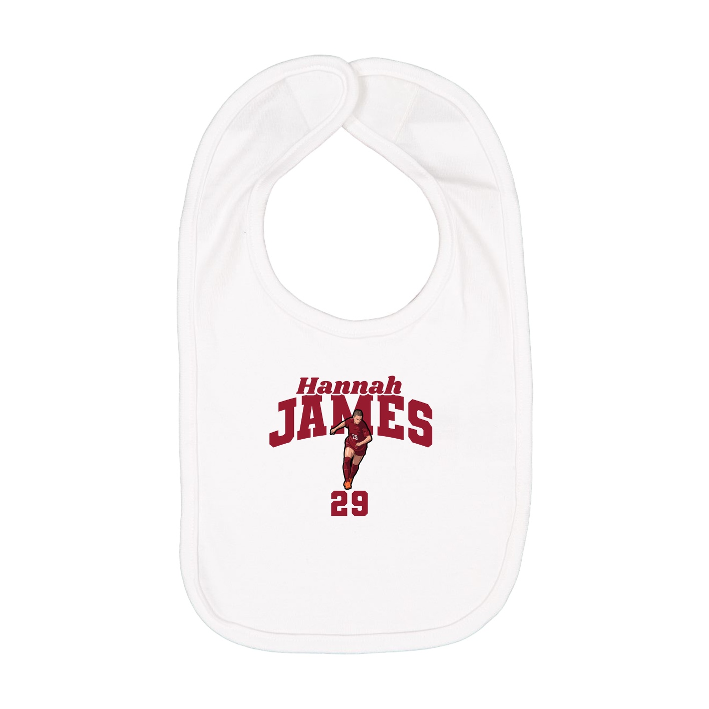 Infant Bib — Signature Arch in White