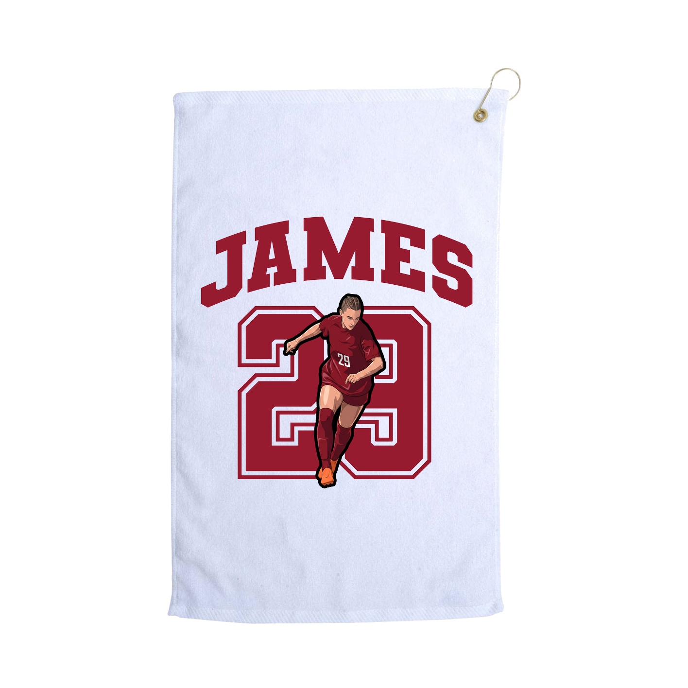 Golf Towel — Number in White