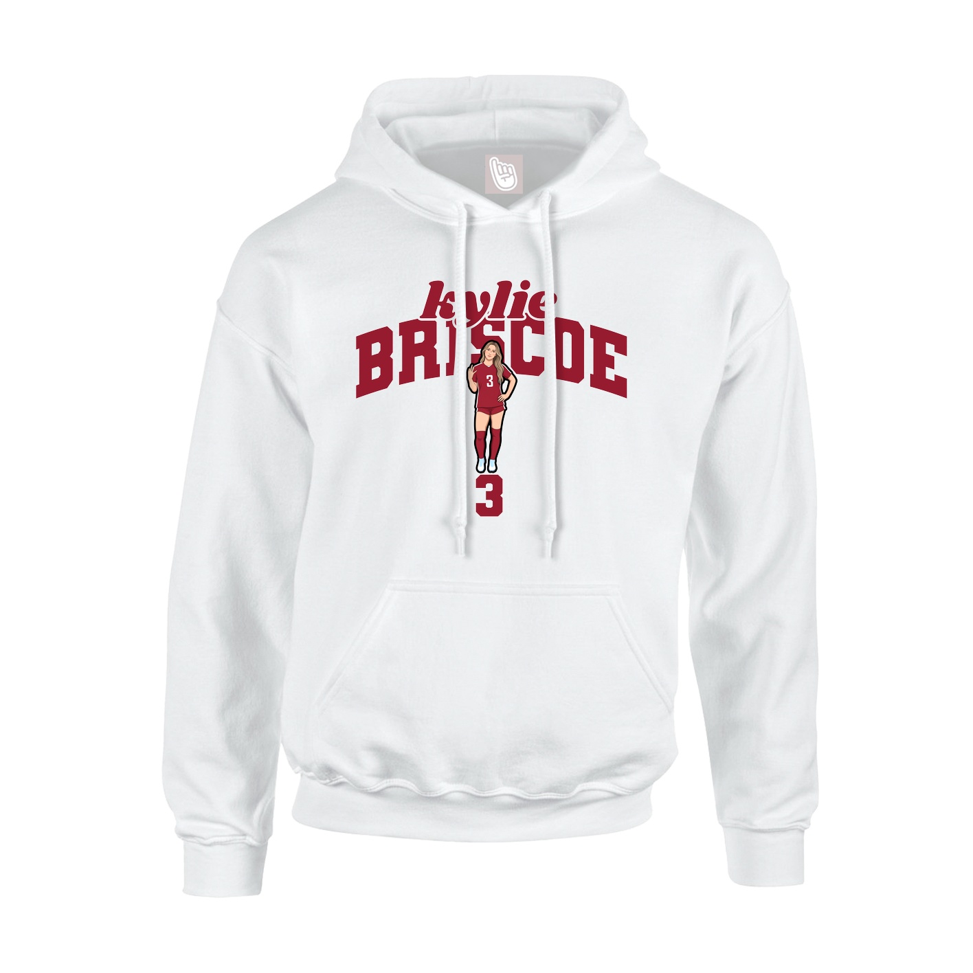 Hoodie — Signature Arch in White