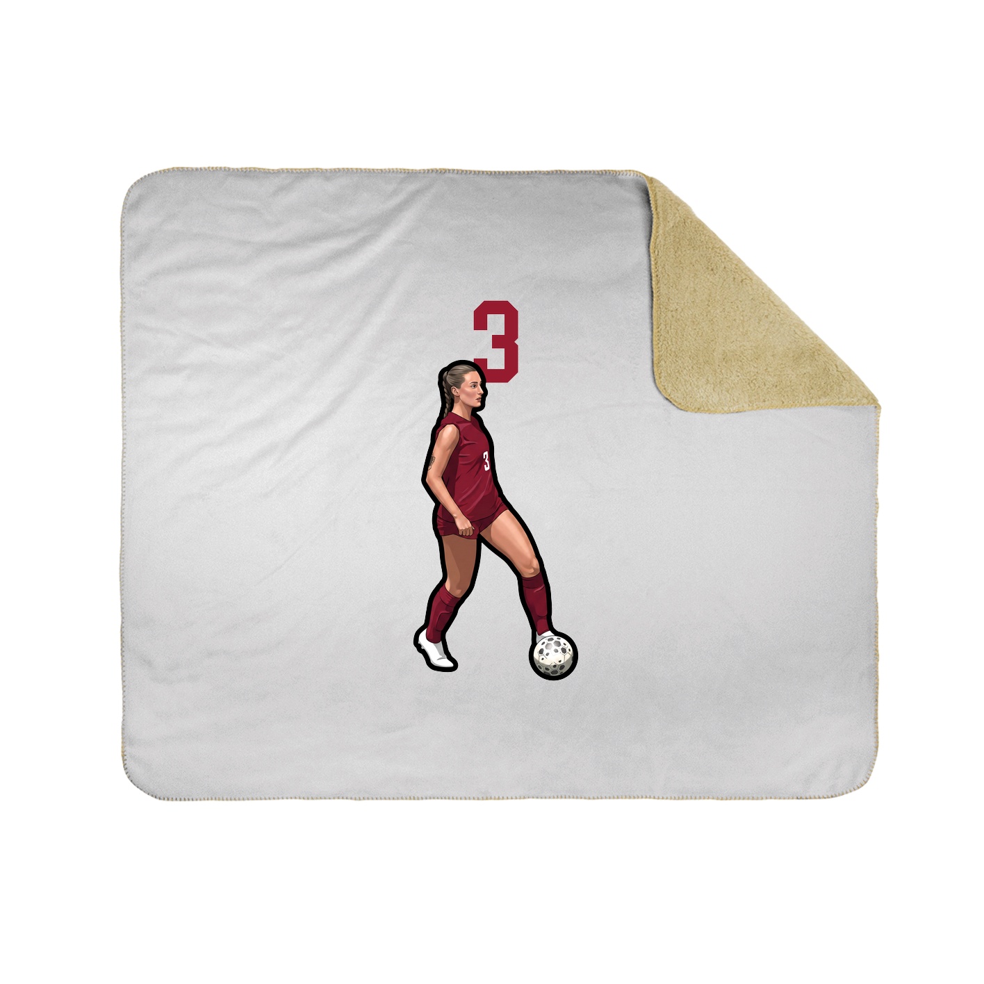 Throw Blanket — Number Top in White