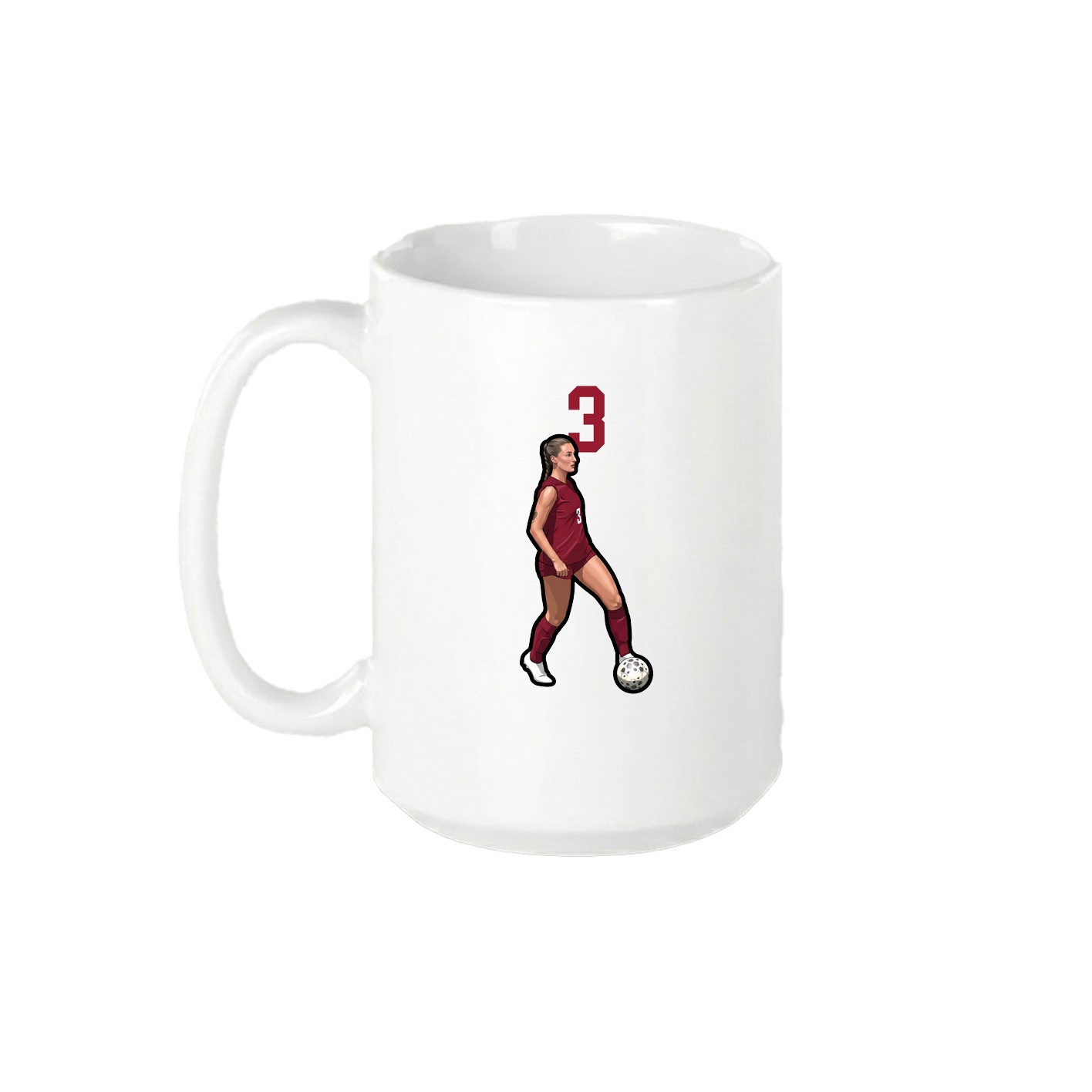 15oz Coffee Mug — Number Top in White