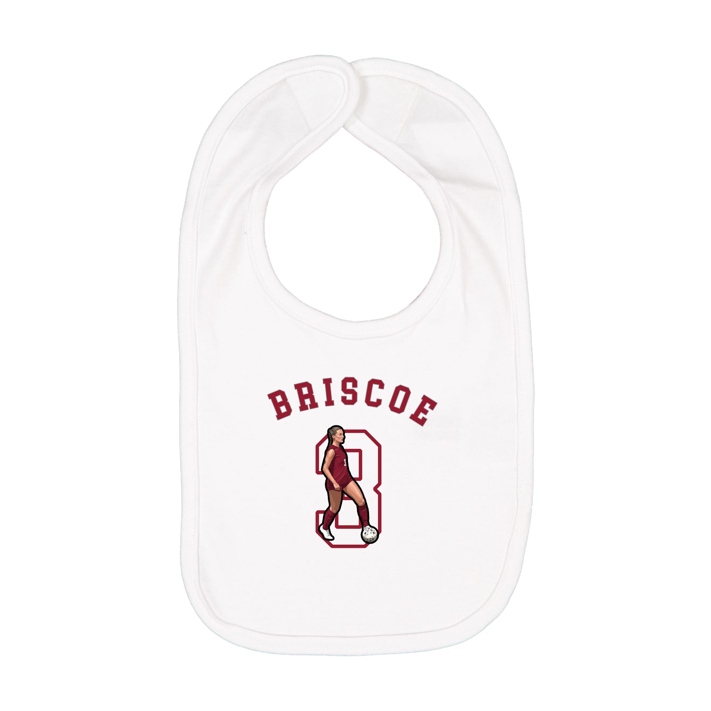 Infant Bib — Shirsey Arch in White