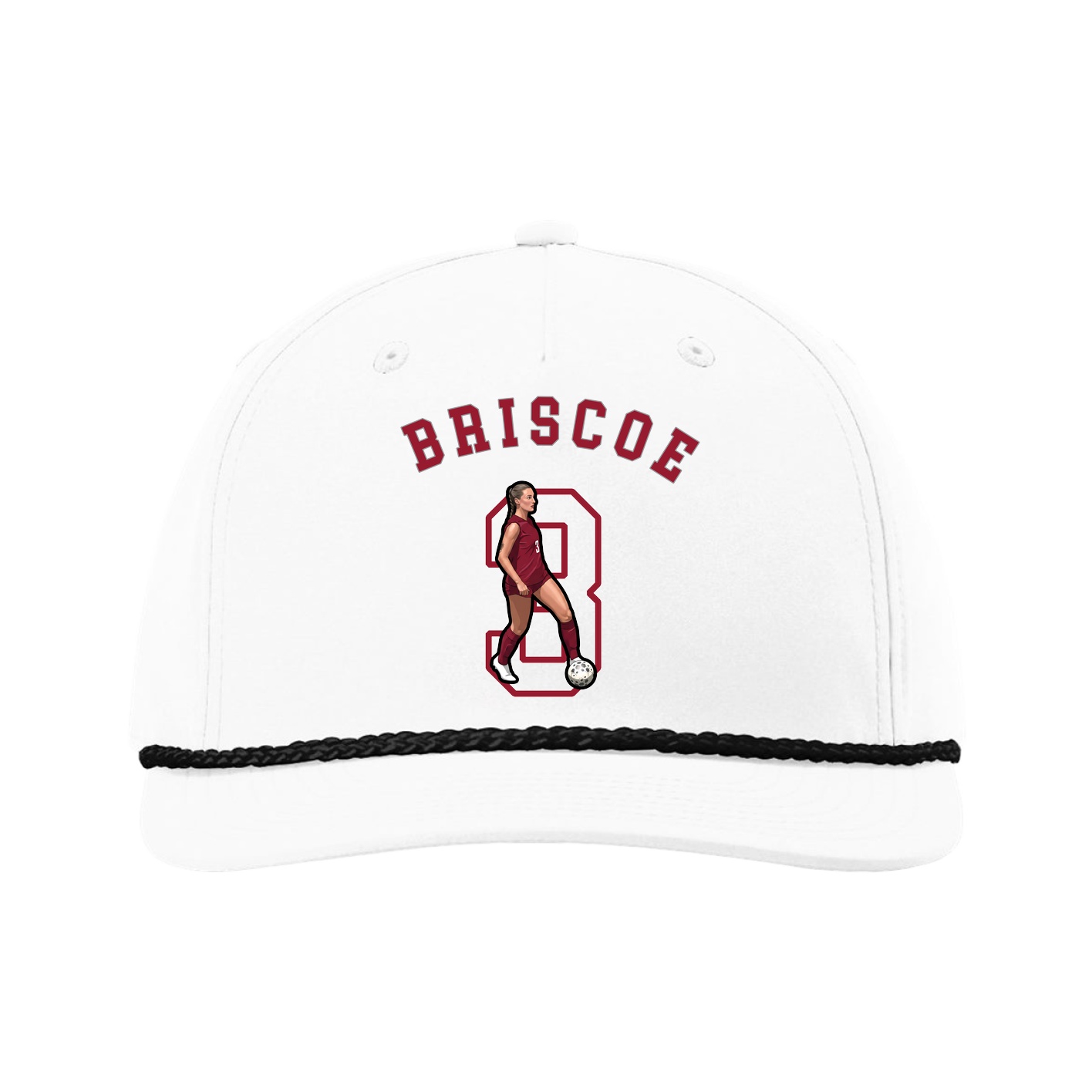 Five-Panel Classic Rope Cap — Shirsey Arch in White