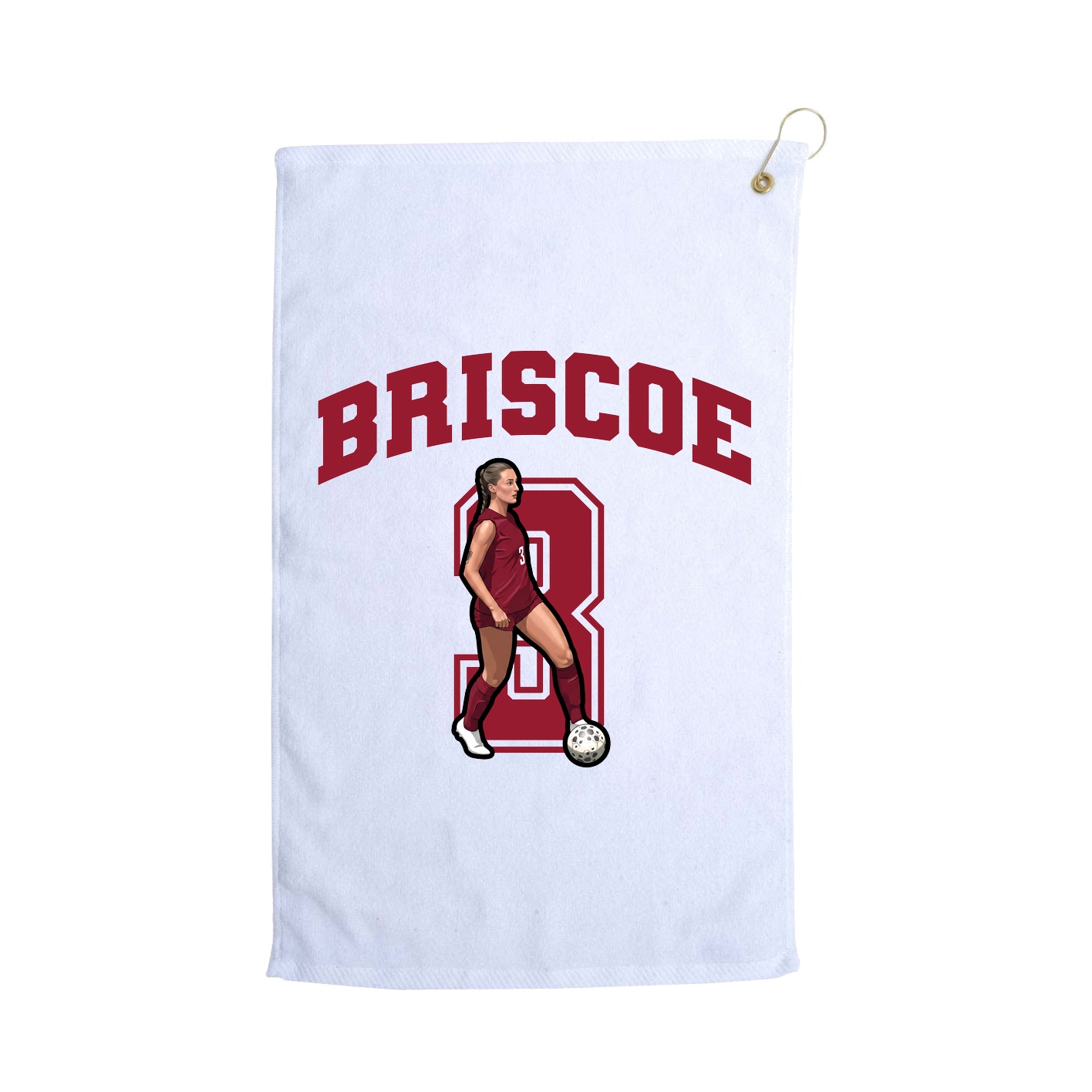Golf Towel — Number in White