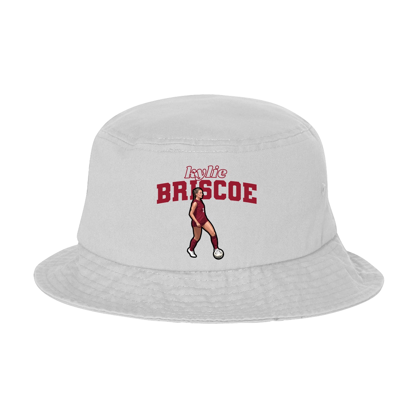Bucket Cap — Name Arch in White