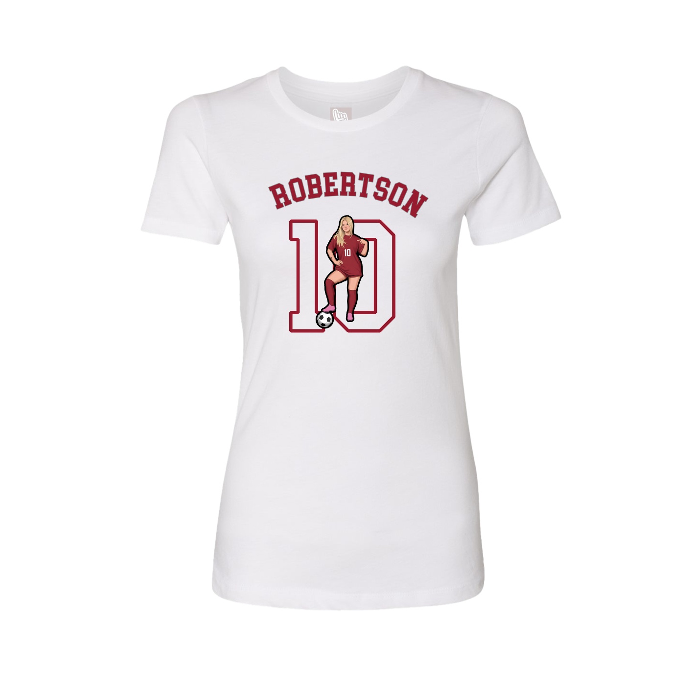 Fitted Women's Tee — Shirsey Arch in White