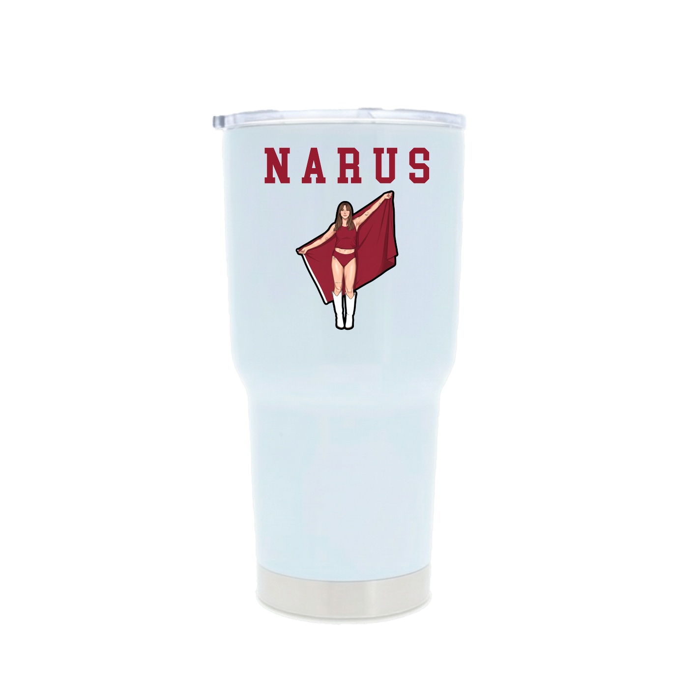 30oz Stainless Steel Tumbler — Shirsey in White