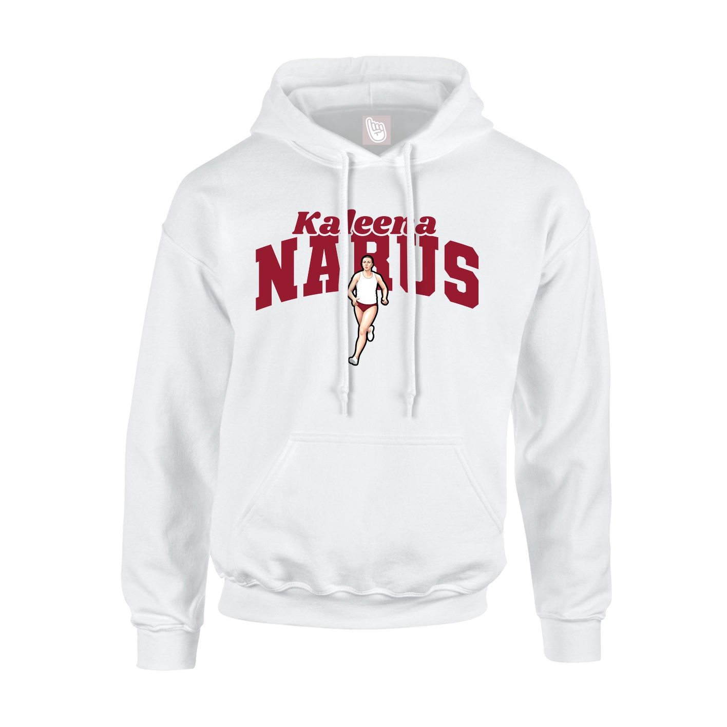 Youth Hoodie — Signature Arch in White