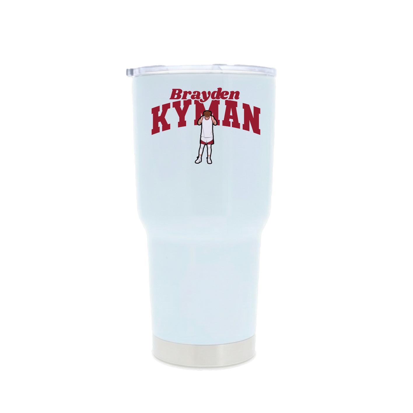 30oz Stainless Steel Tumbler — Signature Arch in White
