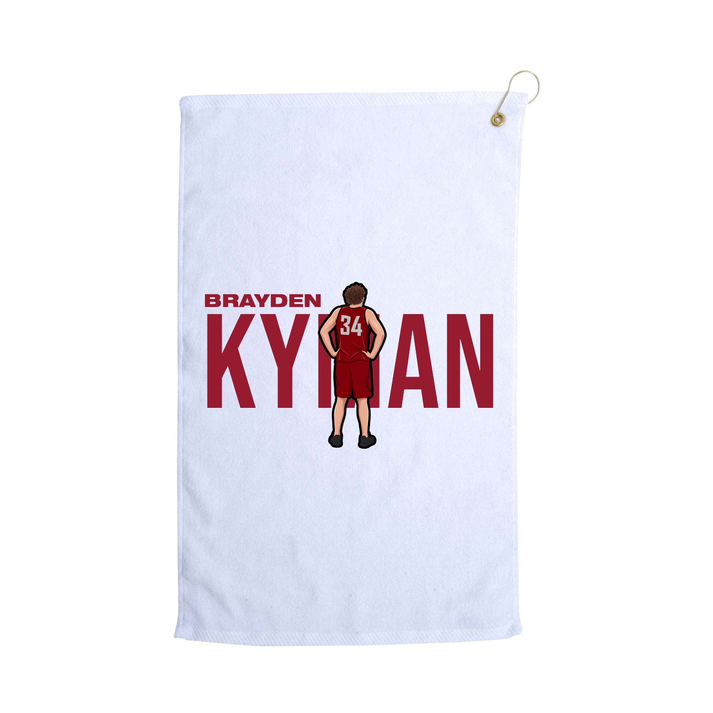 Golf Towel — Player Name in White