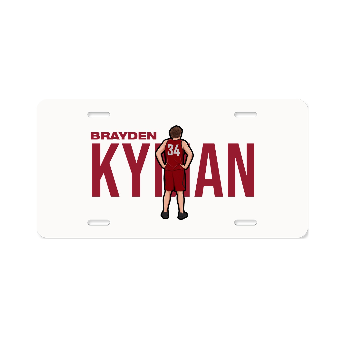 License Plate — Player Name in Classic
