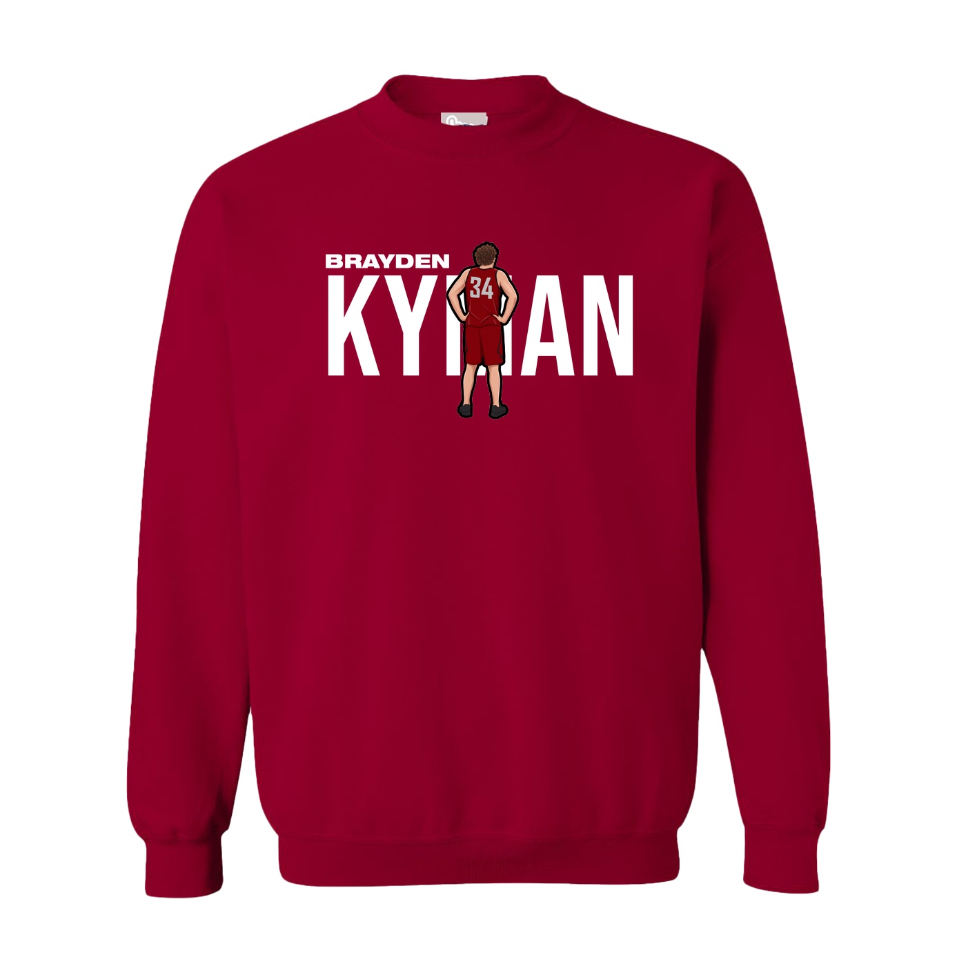 Fleece Crew — Player Name in Cardinal