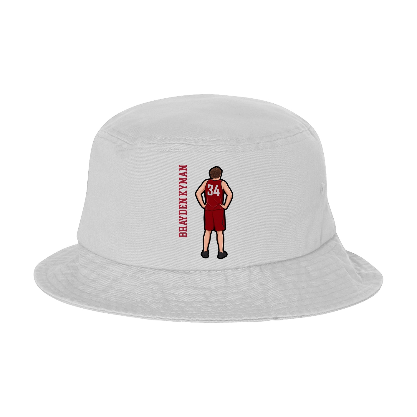 Bucket Cap — Name Vertical in White