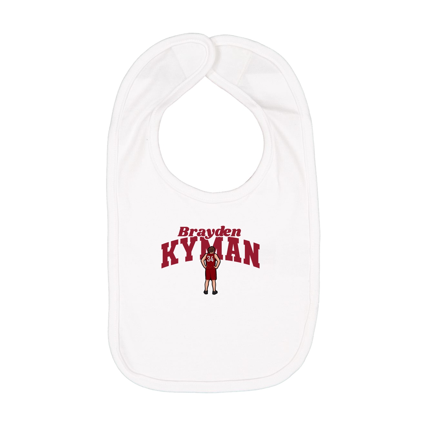 Infant Bib — Signature Arch in White