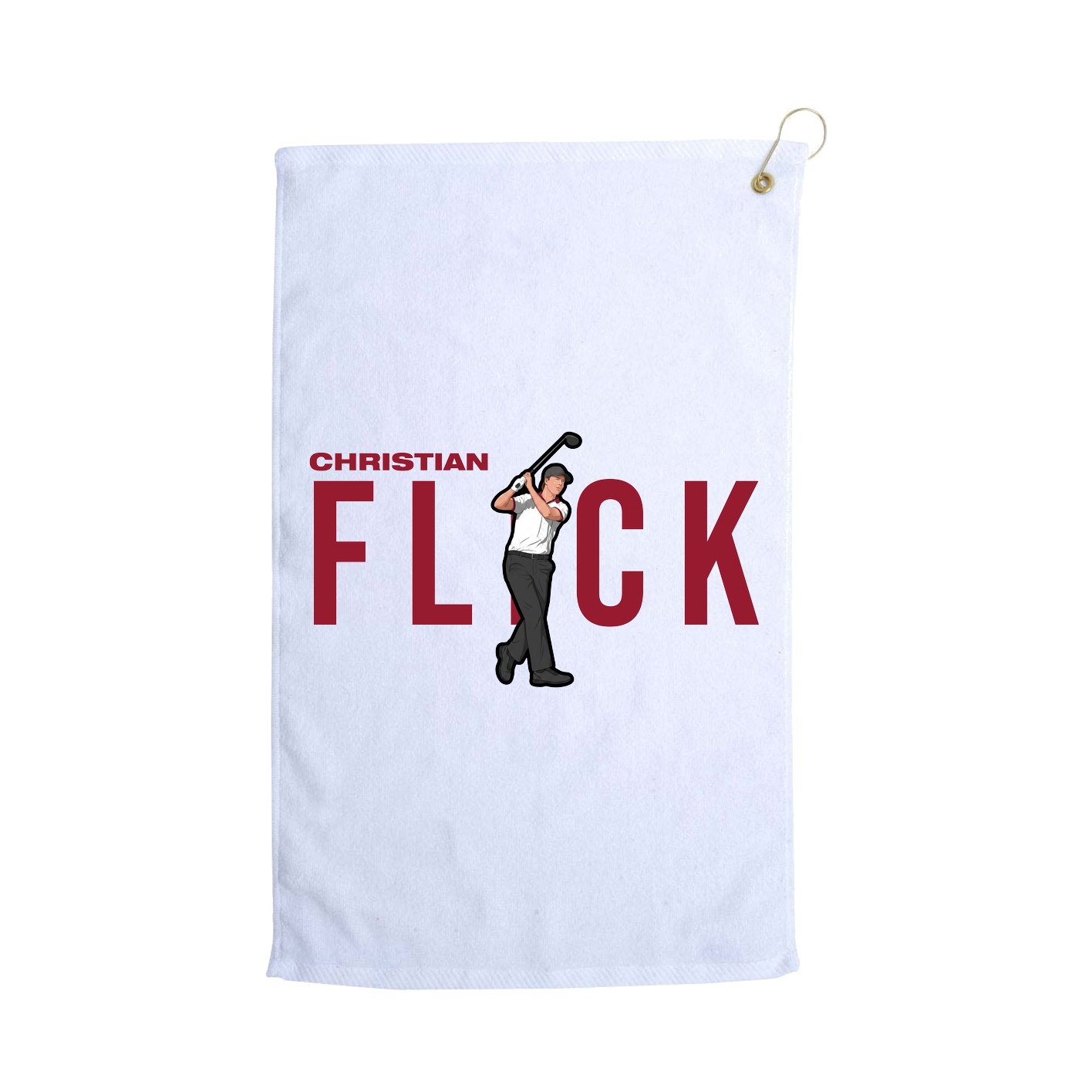 Golf Towel — Player Name in White