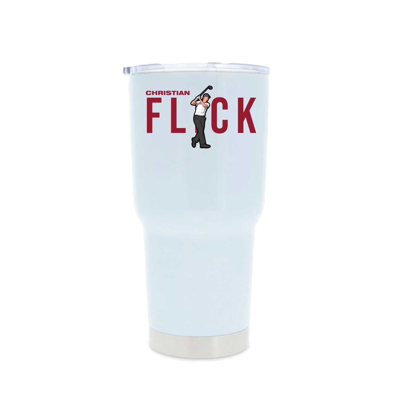 30oz Stainless Steel Tumbler — Player Name in White