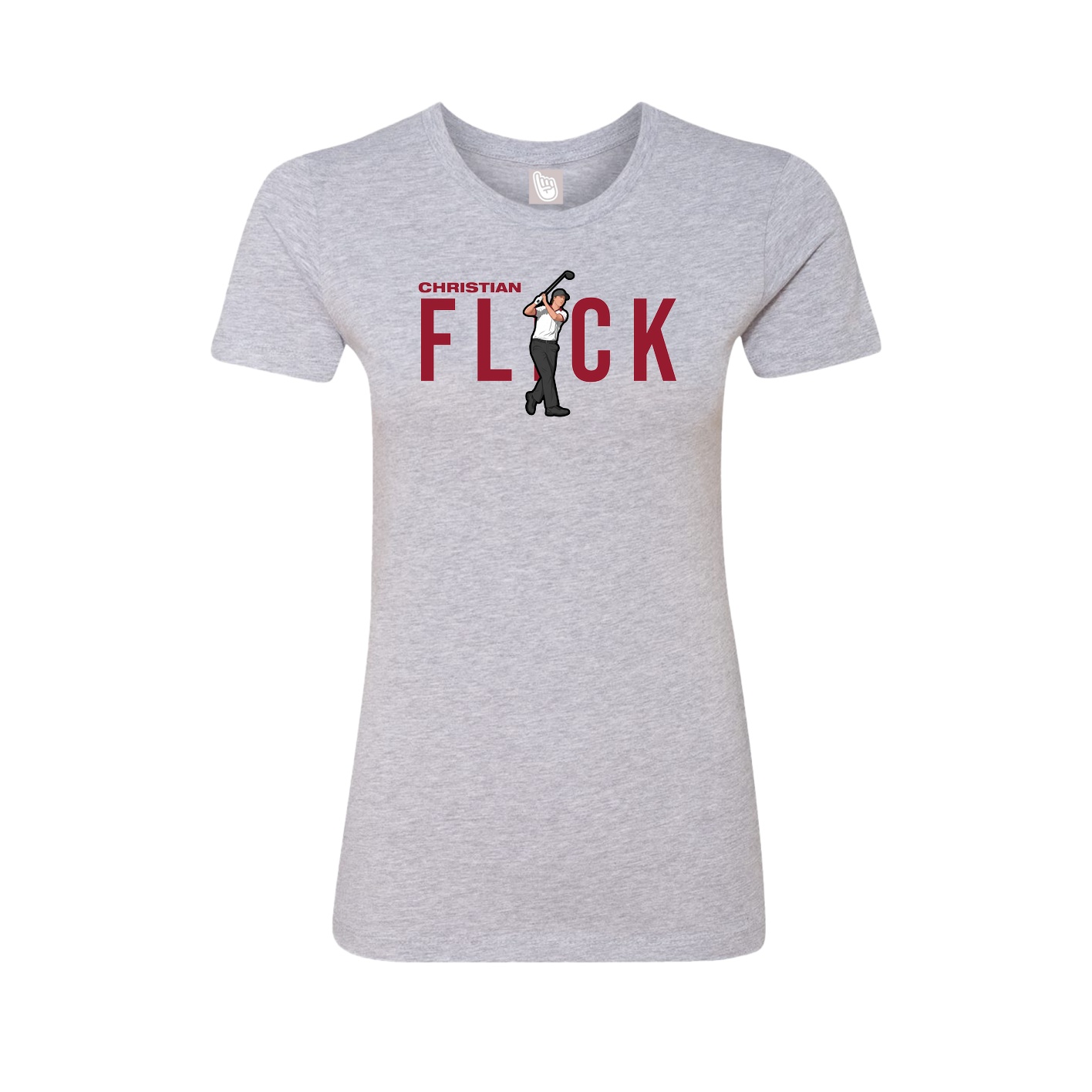 Fitted Women's Tee — Player Name in Grey
