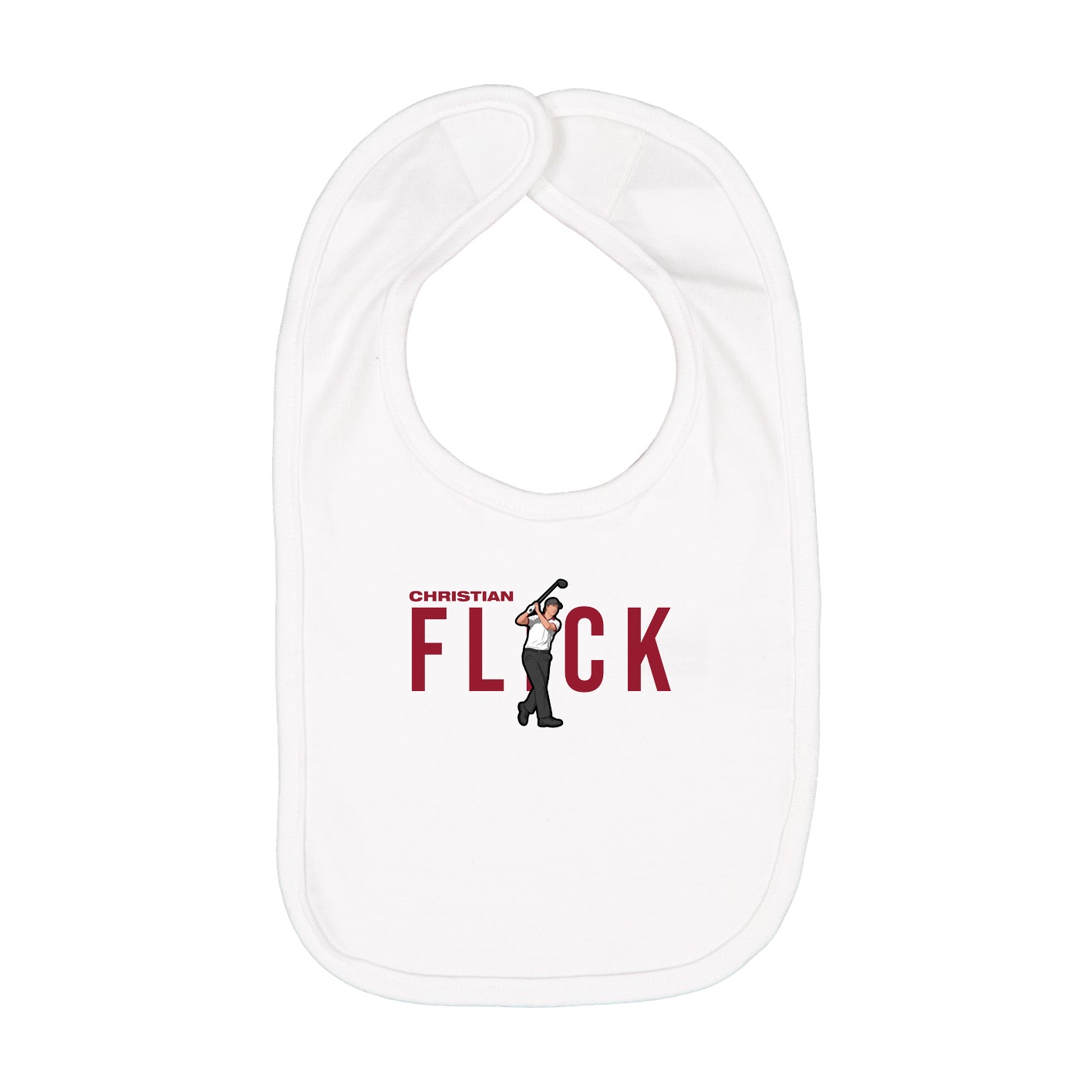 Infant Bib — Player Name in White