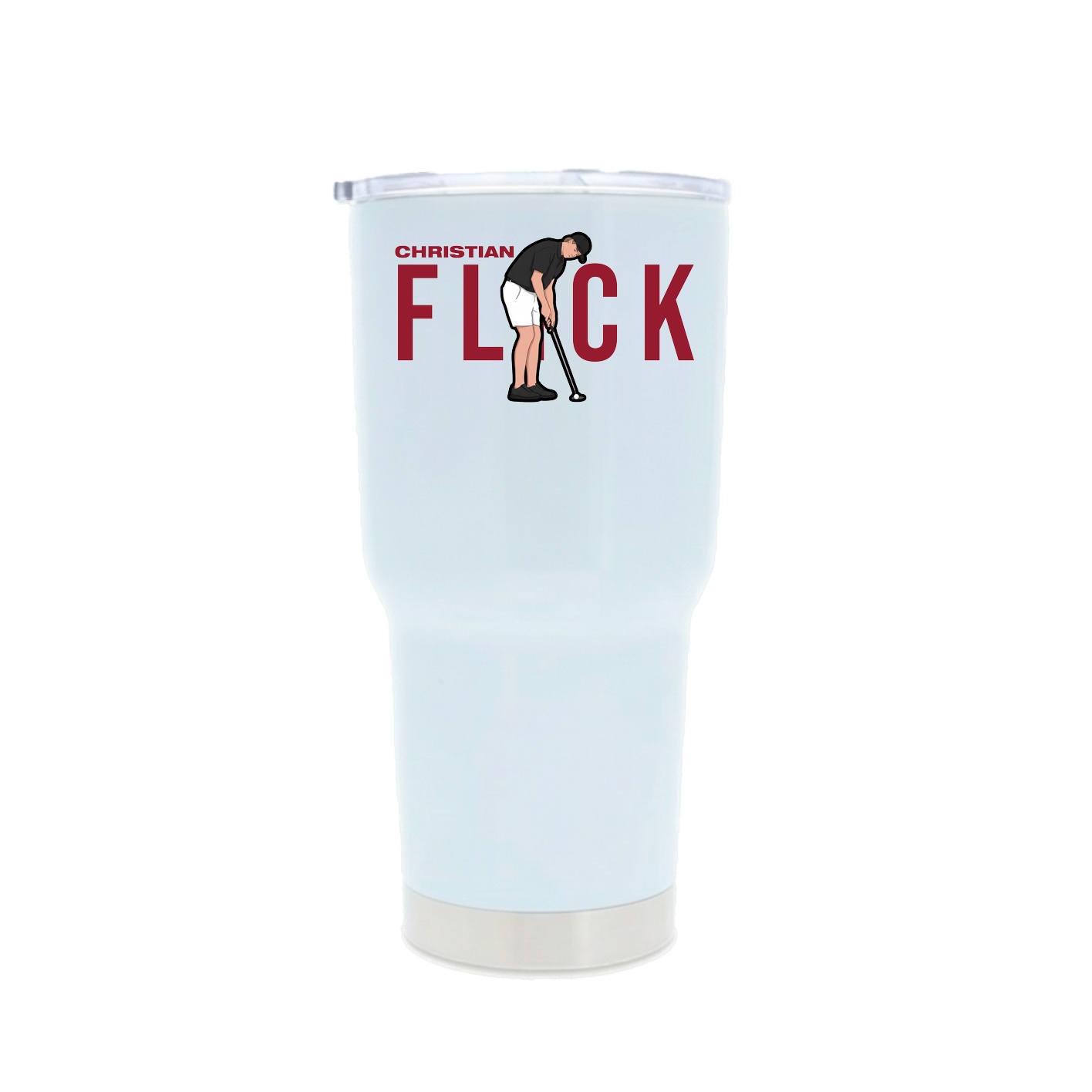 30oz Stainless Steel Tumbler — Player Name in White