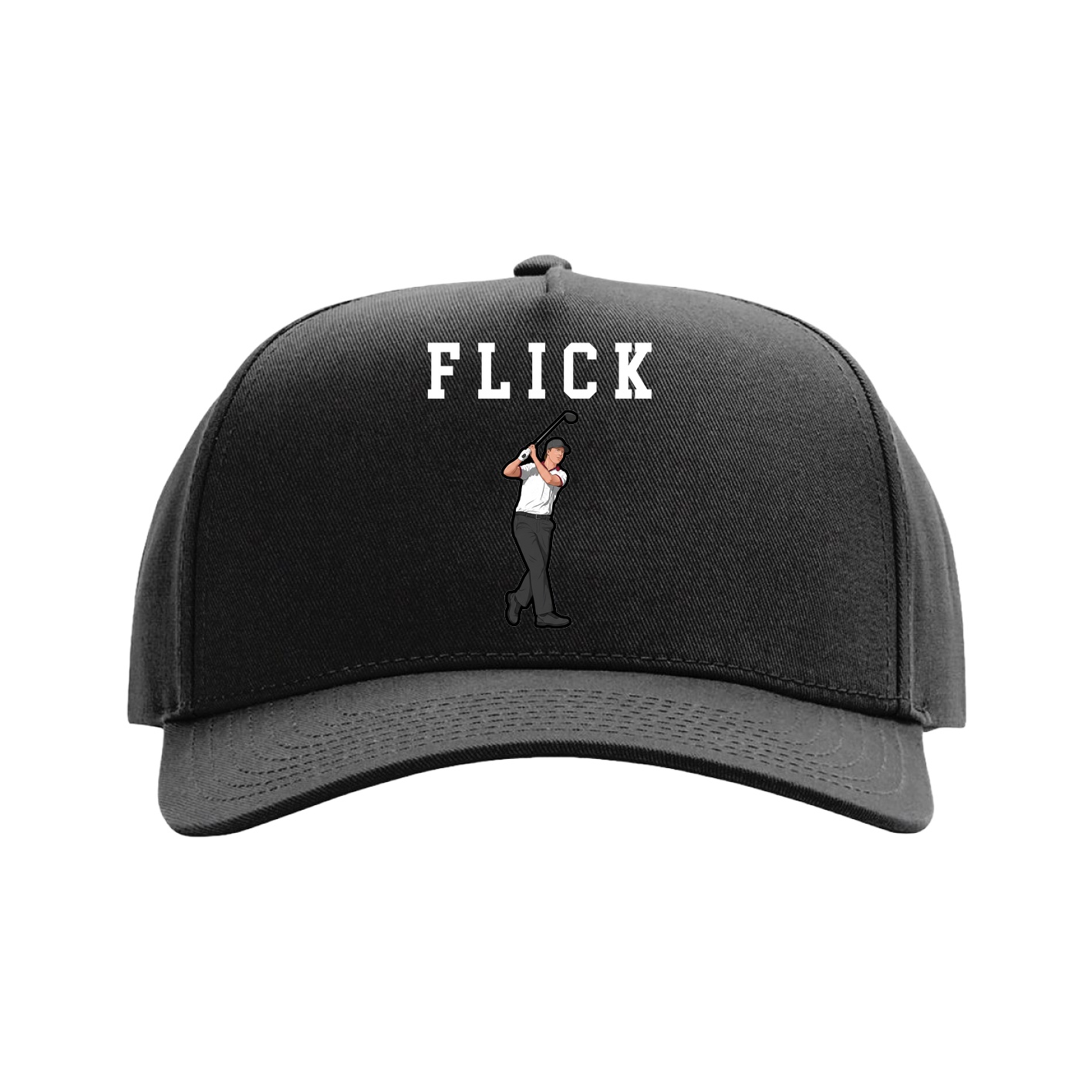Full Fabric Five-Panel Champ Cap — Shirsey in Black