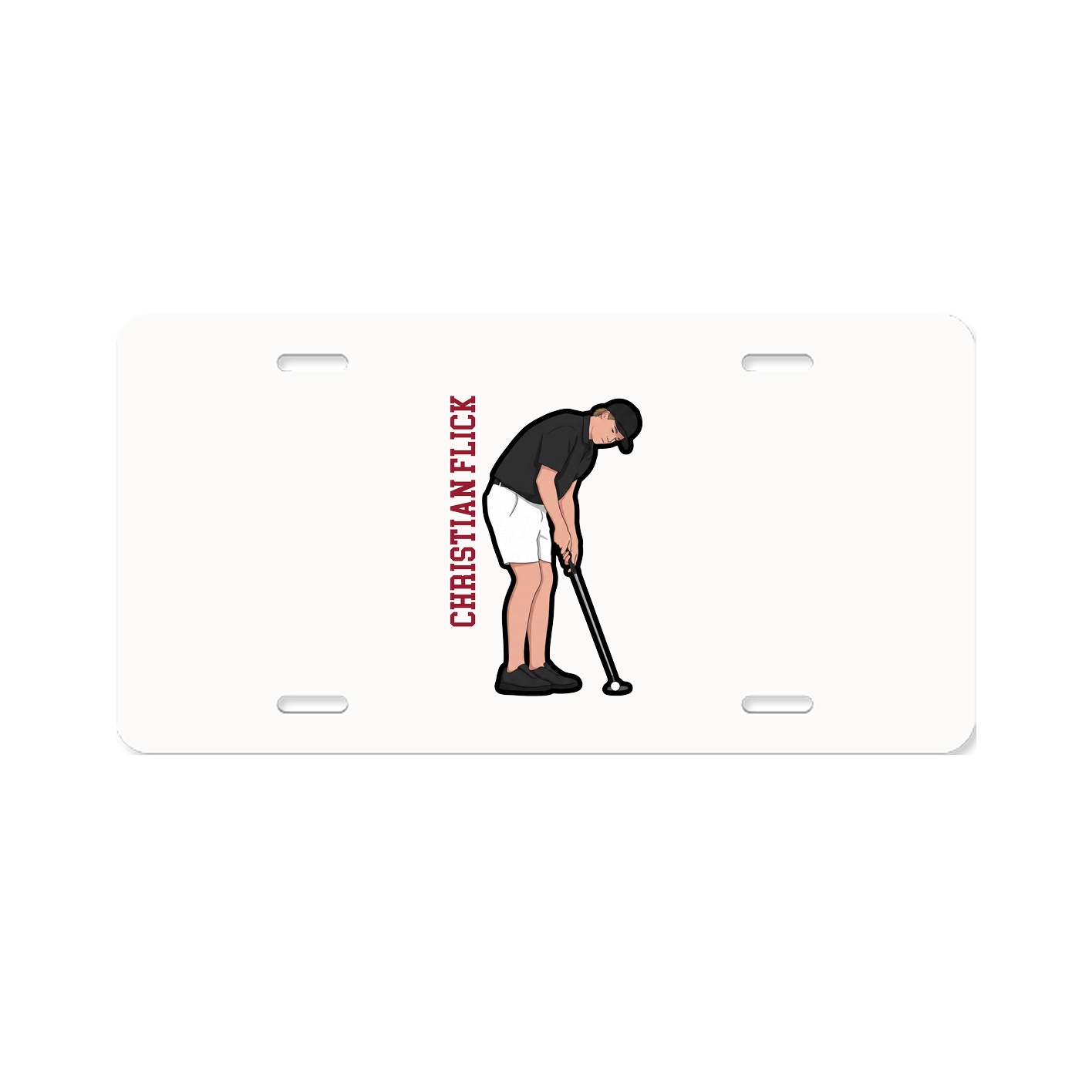 License Plate — Name Vertical in Classic