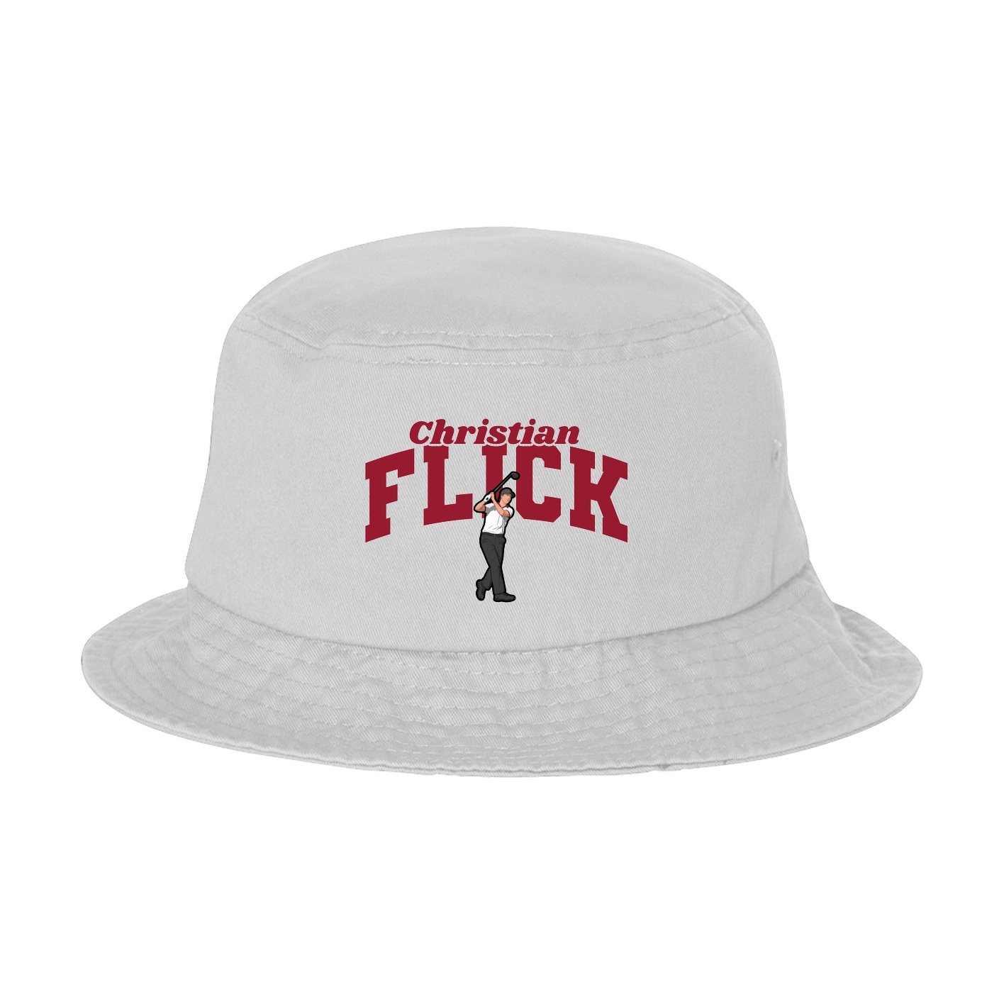 Bucket Cap — Signature Arch in White