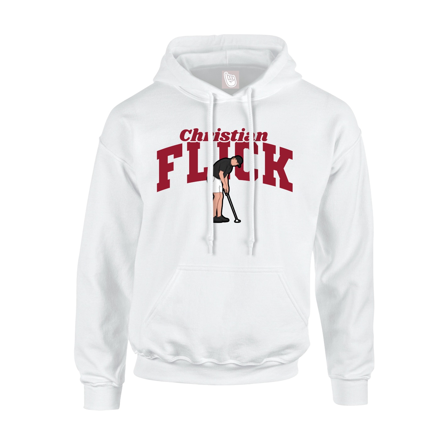 Youth Hoodie — Signature Arch in White