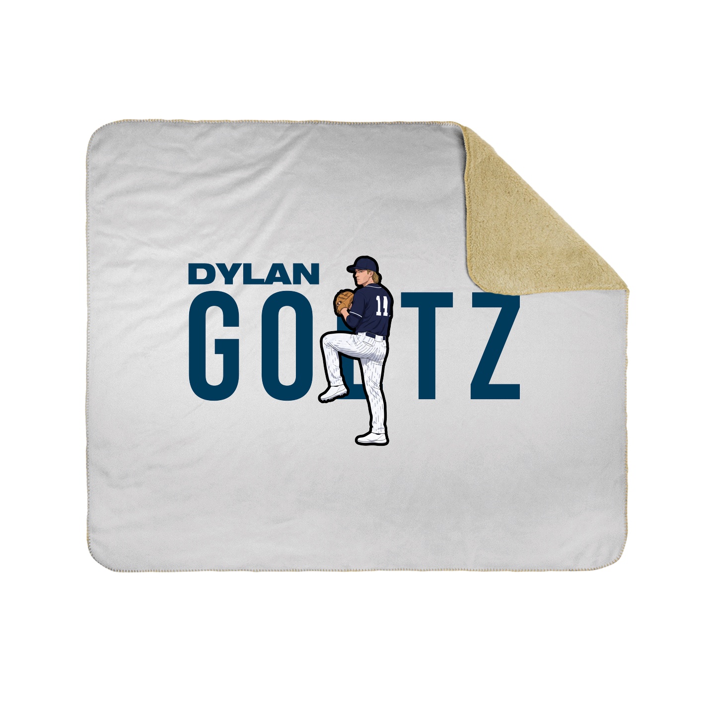 Throw Blanket — Player Name in White