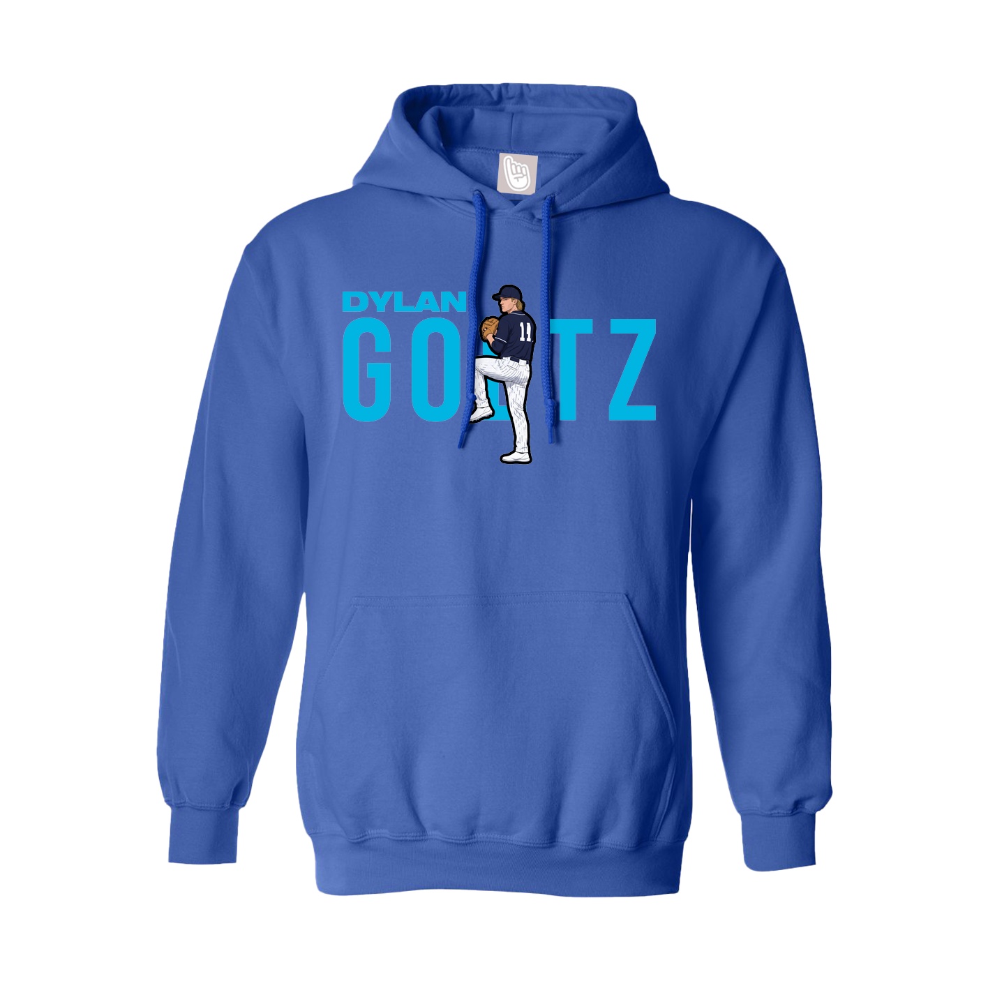 Youth Hoodie — Player Name in Royal