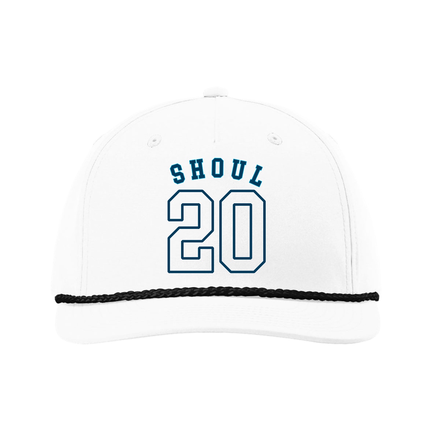 Five-Panel Classic Rope Cap — Shirsey Arch in White