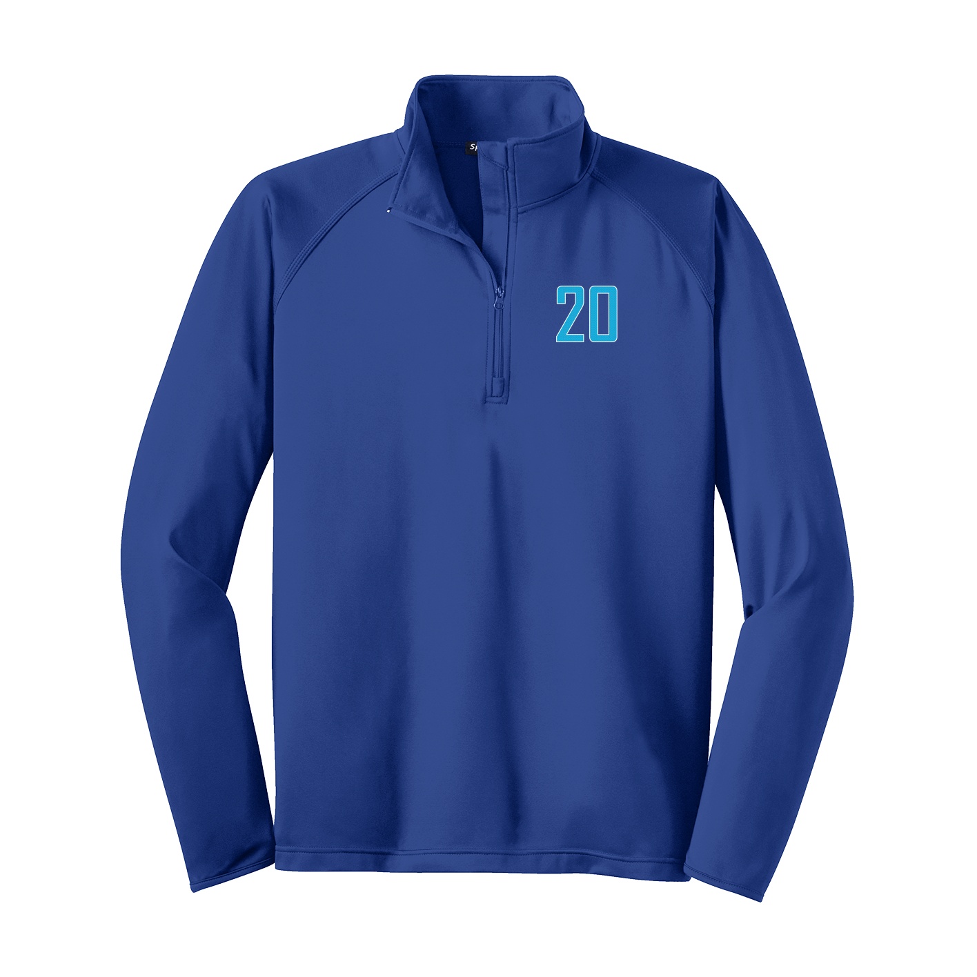 Q-Zip Pullover — Front Shirsy in Royal