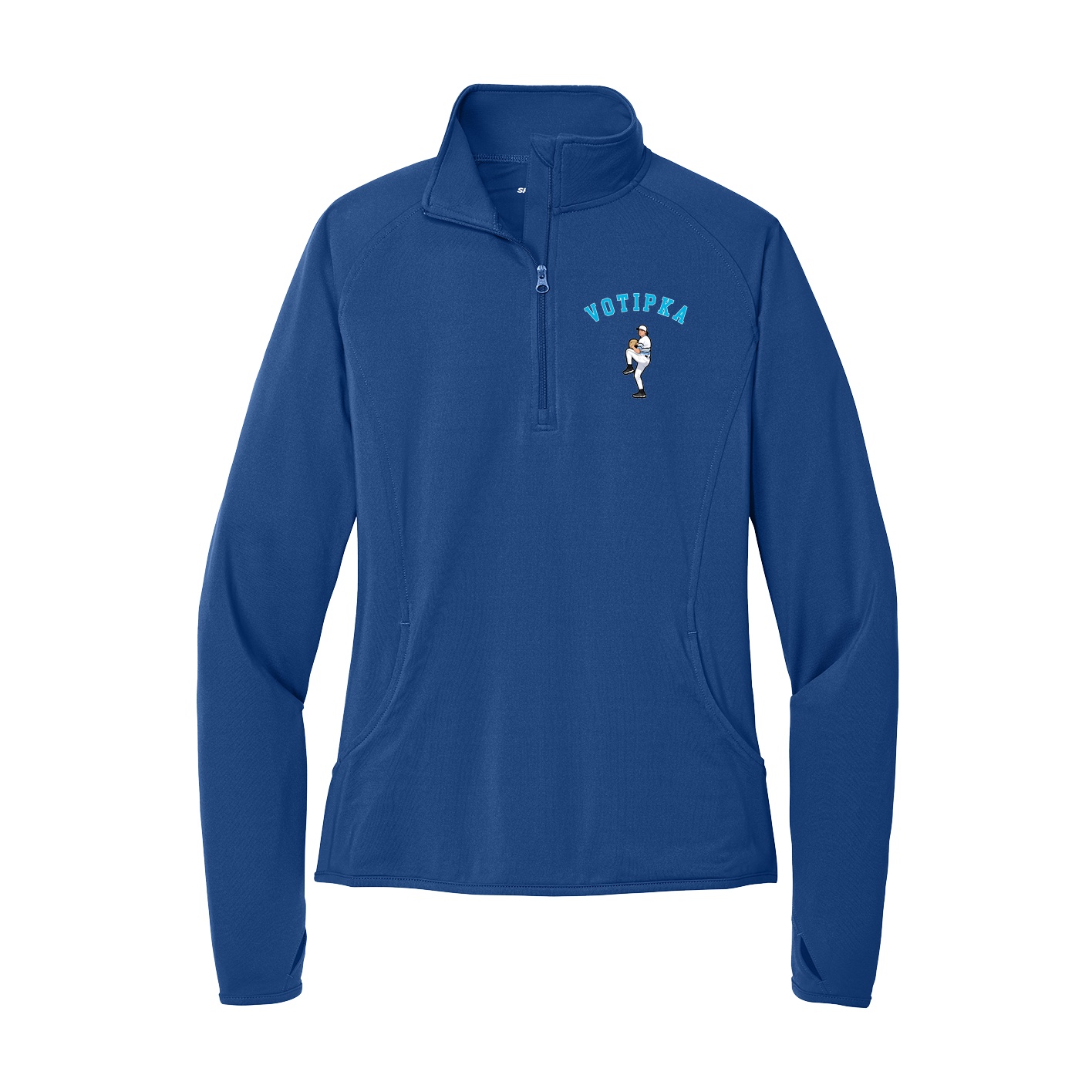 Women's Q-Zip Pullover — Shirsey Arch in Royal