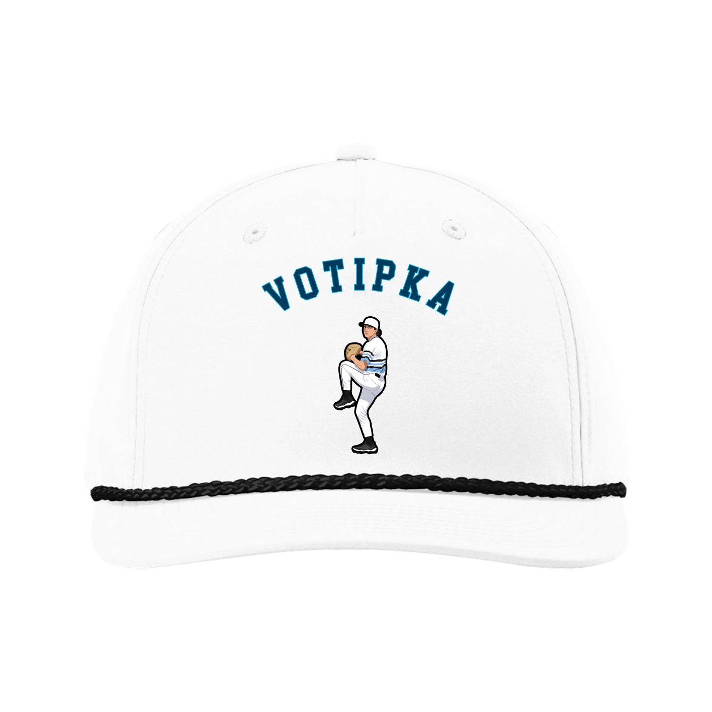 Five-Panel Classic Rope Cap — Shirsey Arch in White