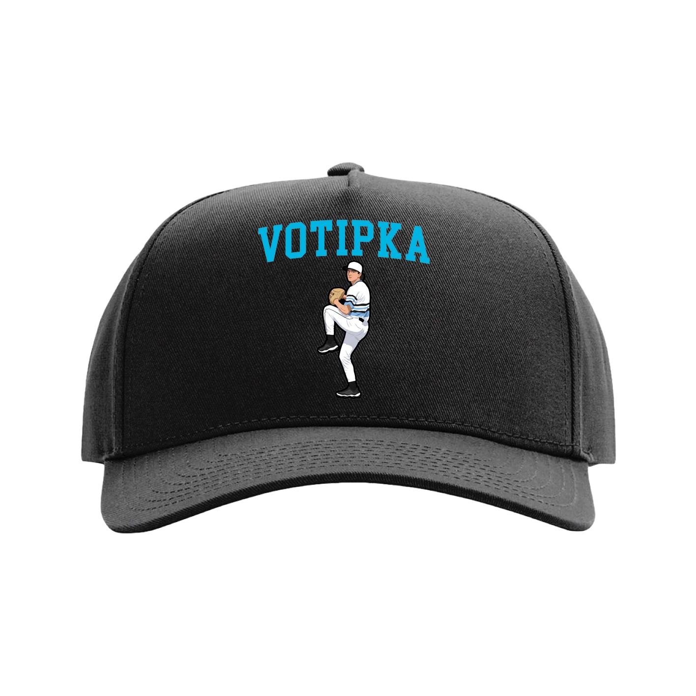 Full Fabric Five-Panel Champ Cap — Shirsey in Black
