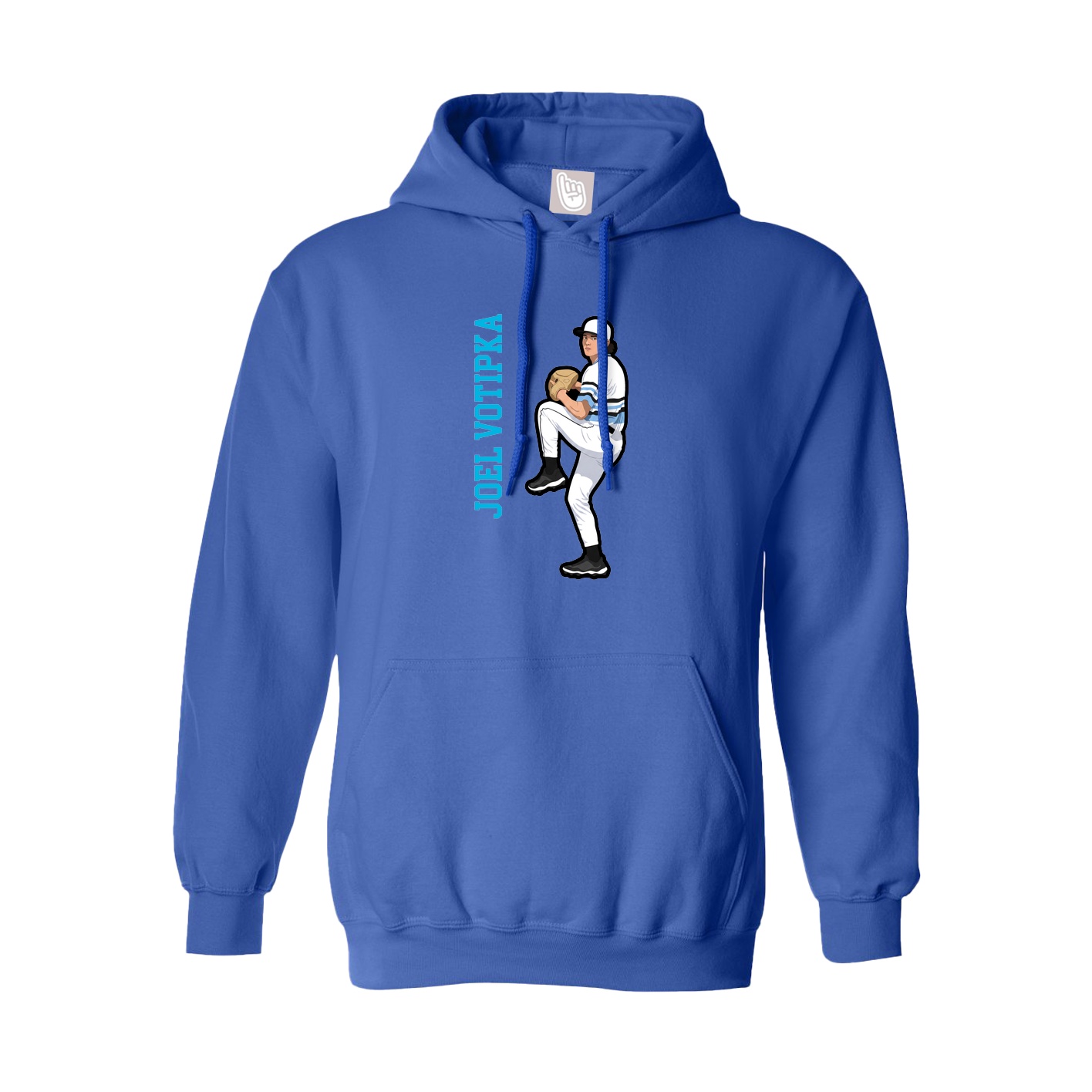 Youth Hoodie — Name Vertical in Royal