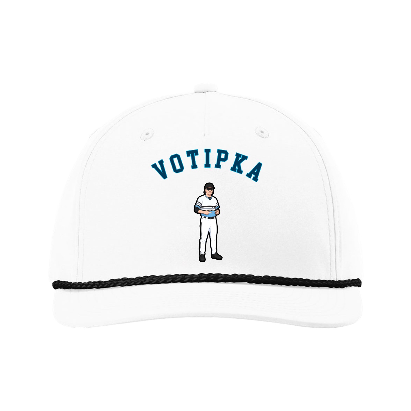 Five-Panel Classic Rope Cap — Shirsey Arch in White