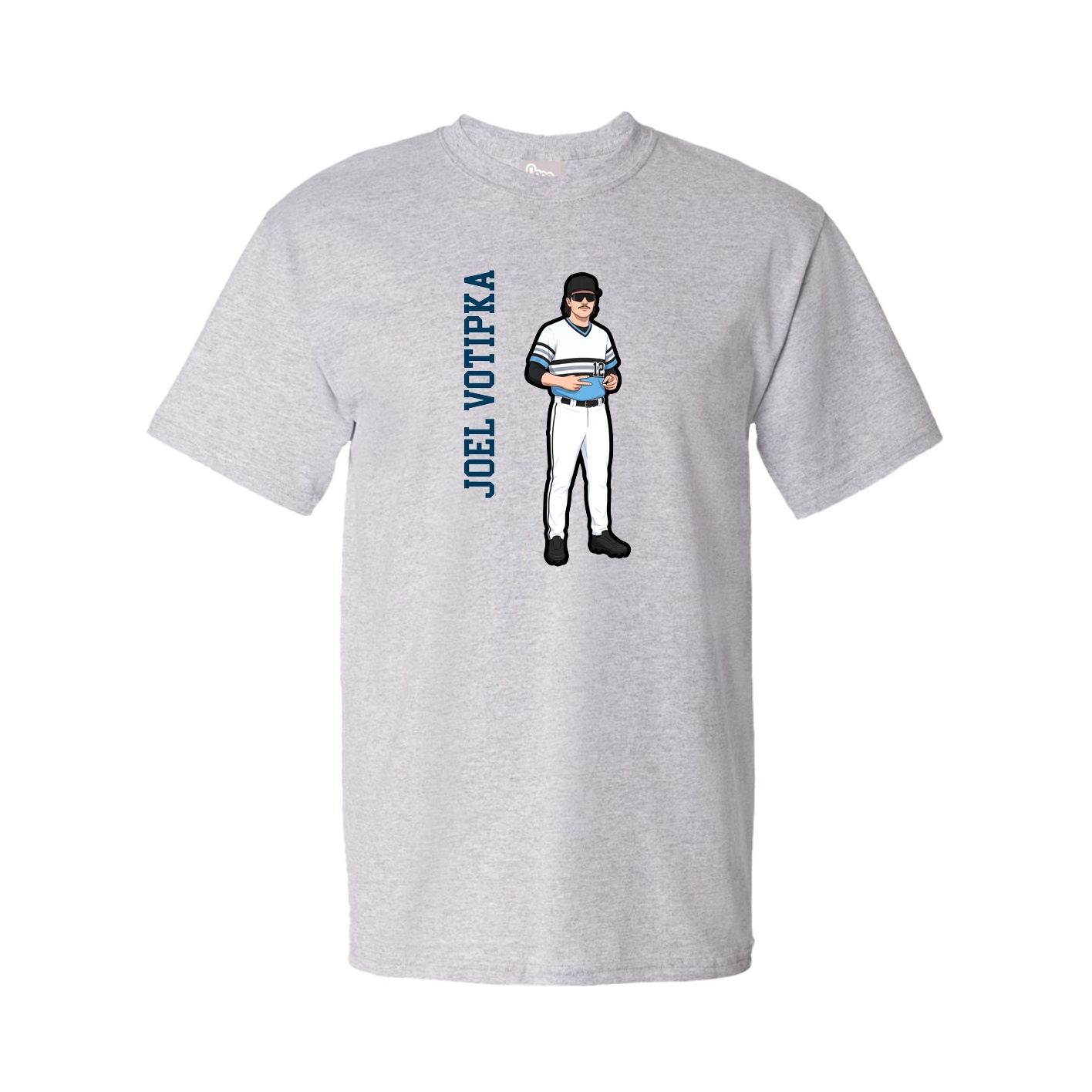 Tee — Name Vertical in Grey