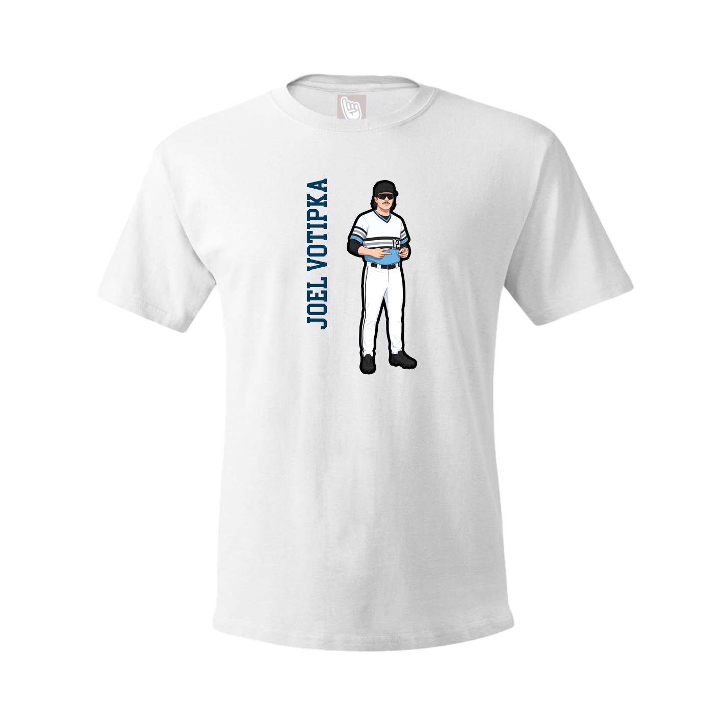 Youth Tee — Name Vertical in White