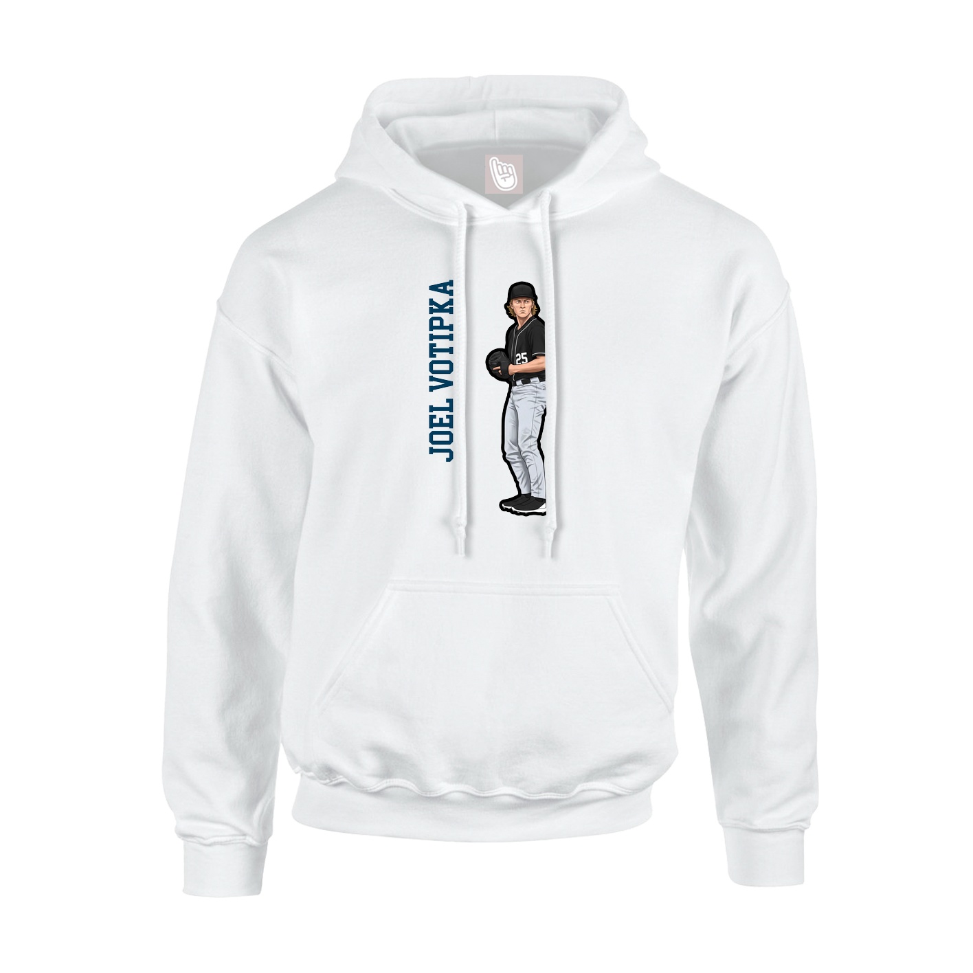 Hoodie — Name Vertical in White