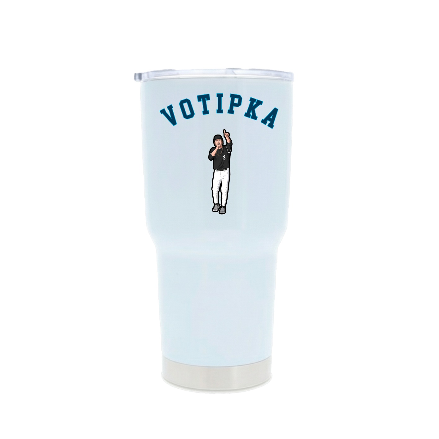 30oz Stainless Steel Tumbler — Shirsey Arch in White