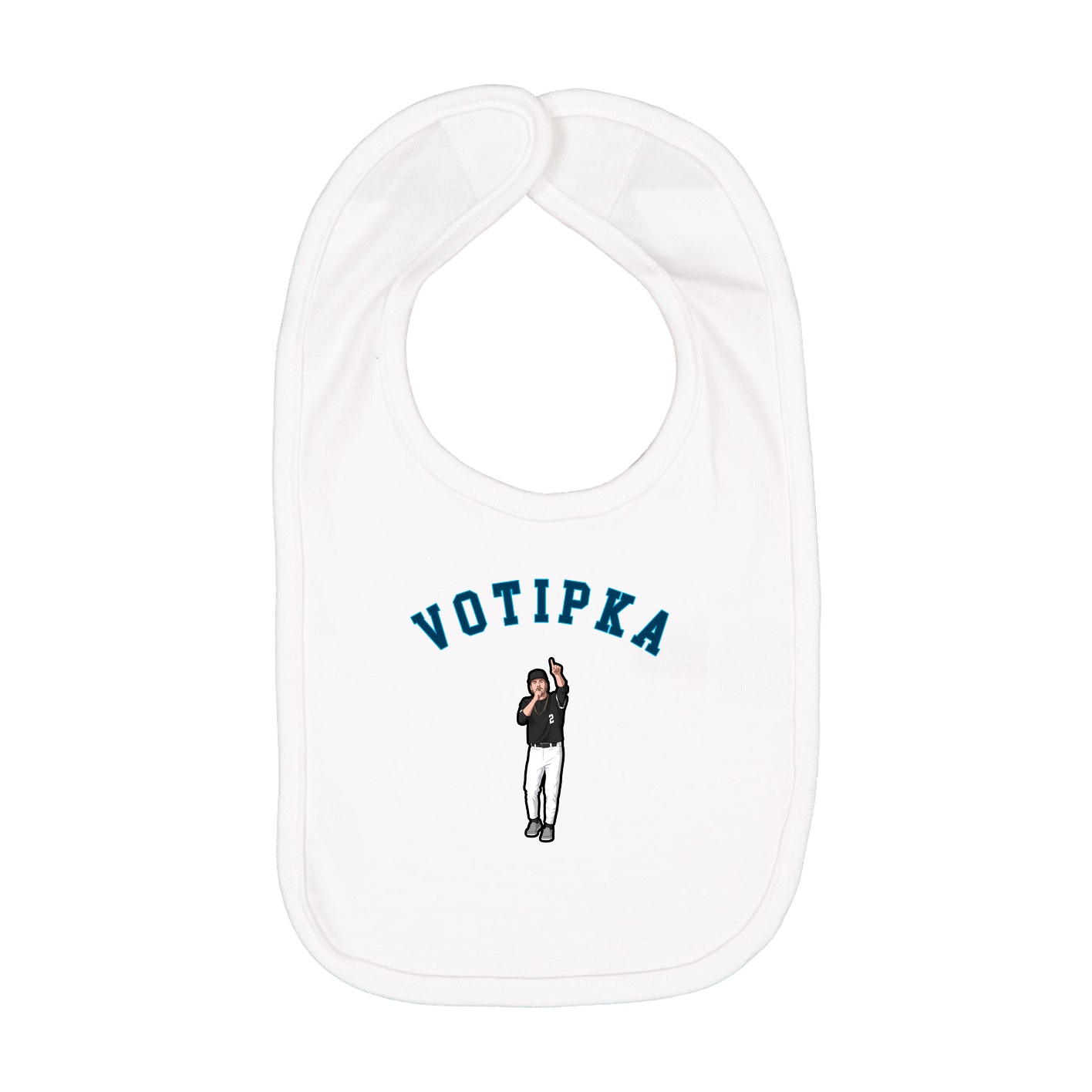 Infant Bib — Shirsey Arch in White
