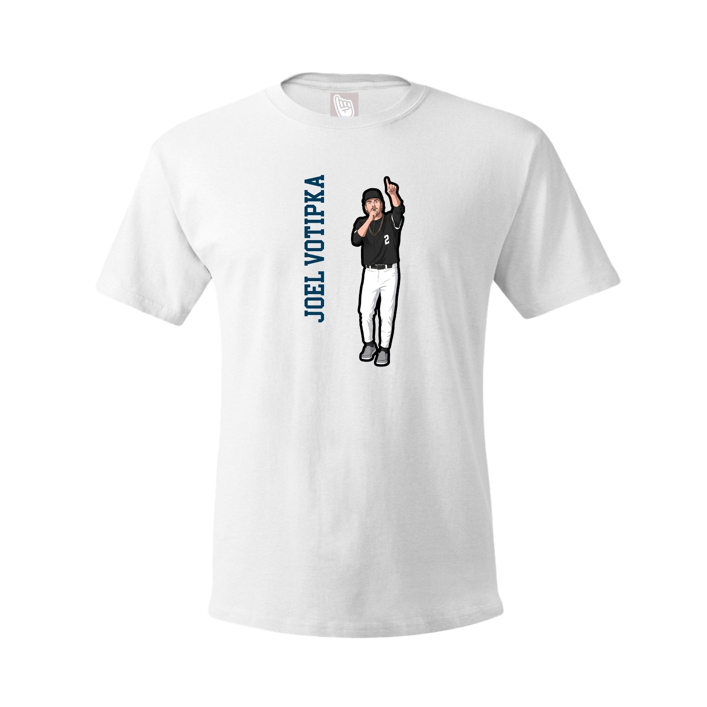 Tee — Name Vertical in White