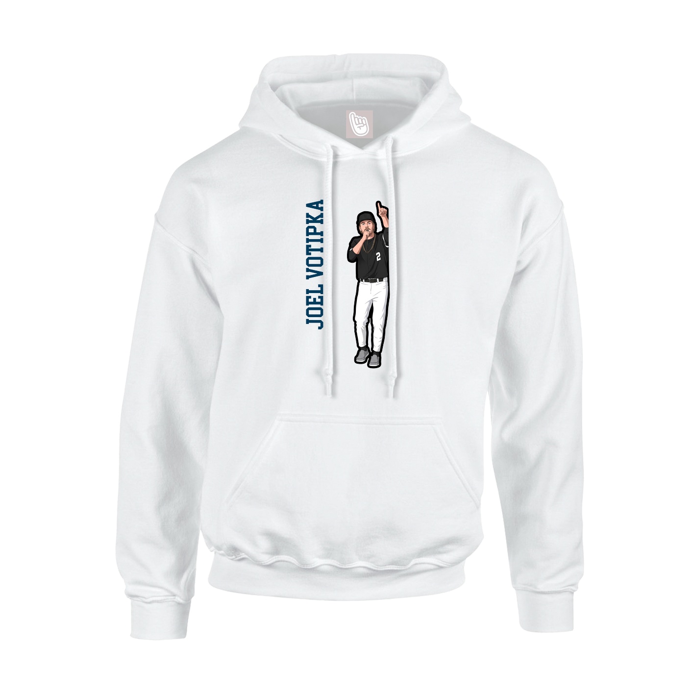 Hoodie — Name Vertical in White