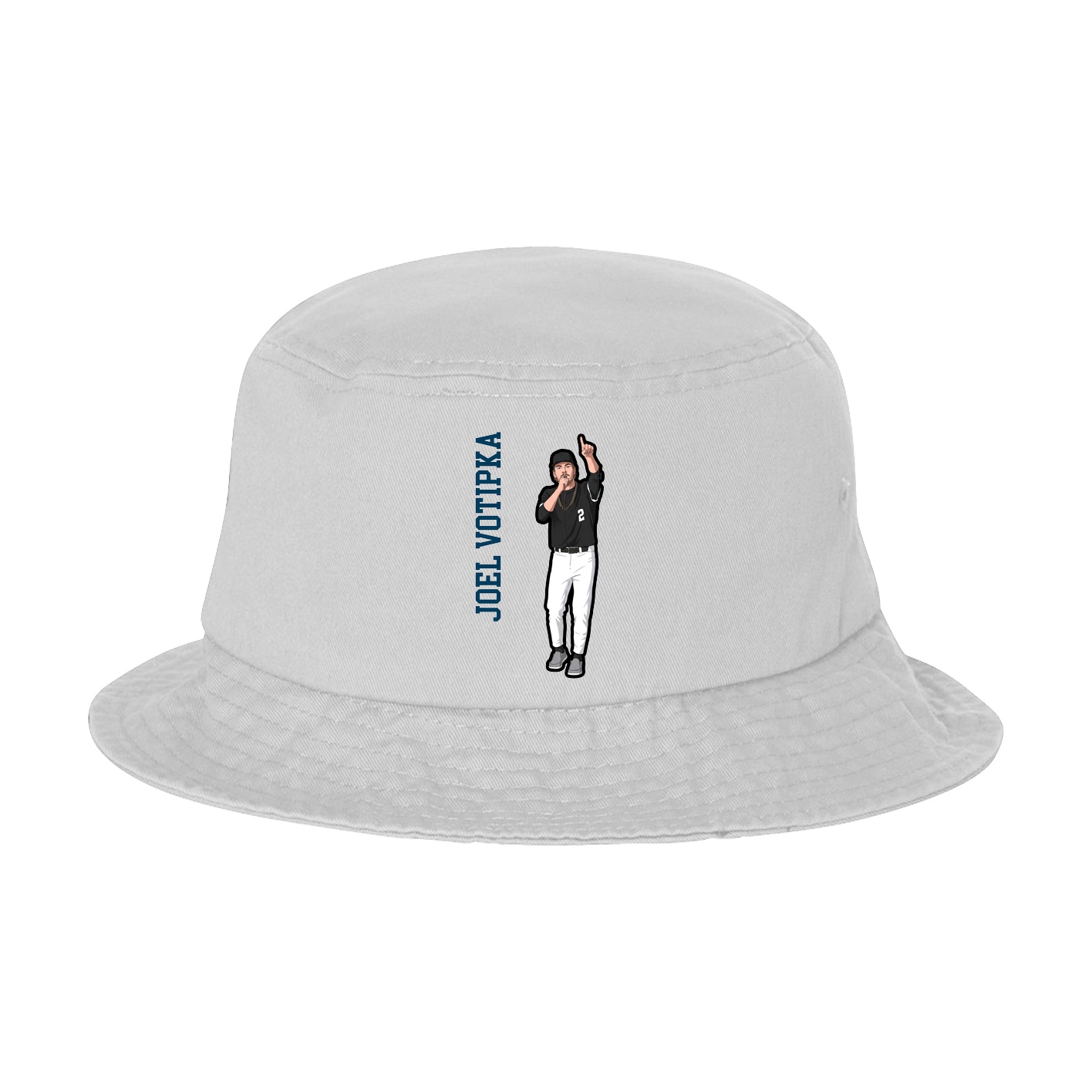 Bucket Cap — Name Vertical in White
